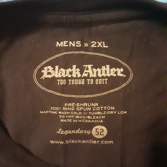 Black Antler Men’s T Shirt - Picture 3 of 3